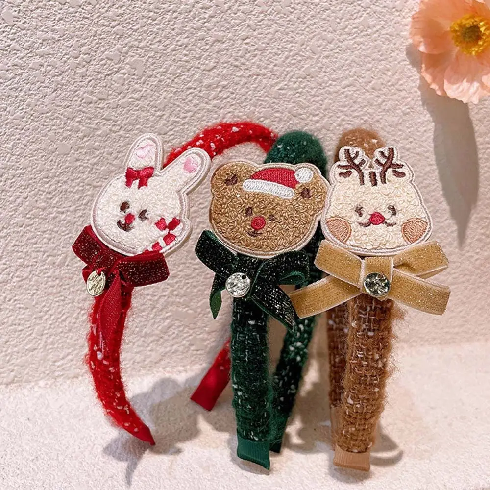 

Ornament Bear Hair Accessories Children Hairband Christmas Headwear Cartoon Headband Christmas Hair Hoop Kids Bow Headdress
