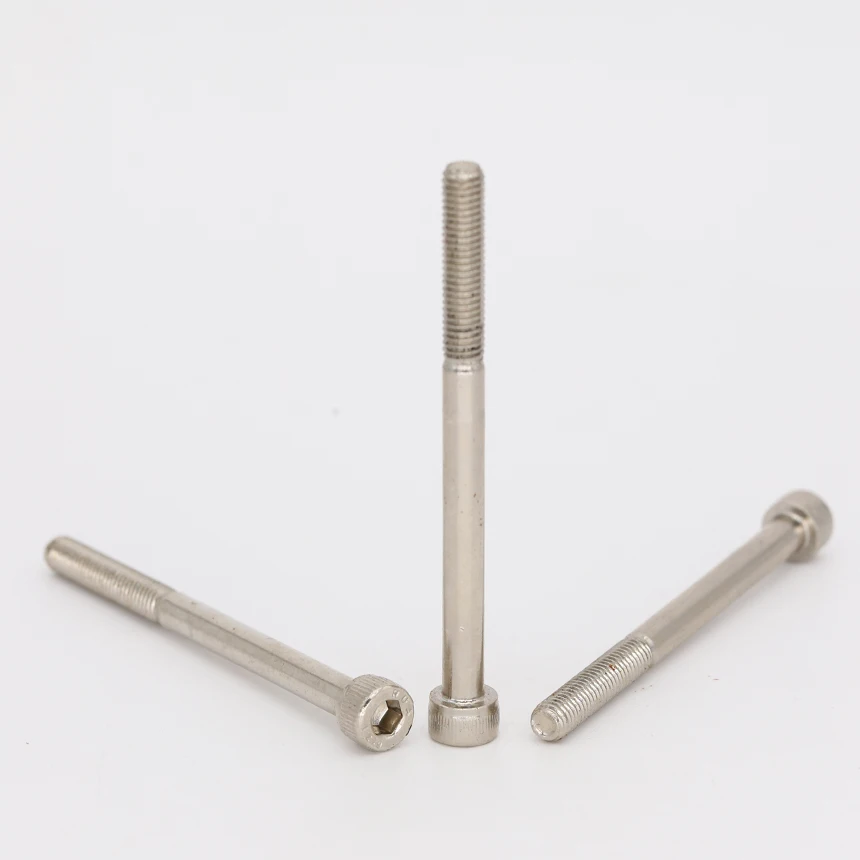 Tornillo hexagonal de acero al carbono niquelado de grado 12,9, tapa de media rosca, Copa Allen, M3, M3 x 45, M3 x 50, M3x50, DIN912