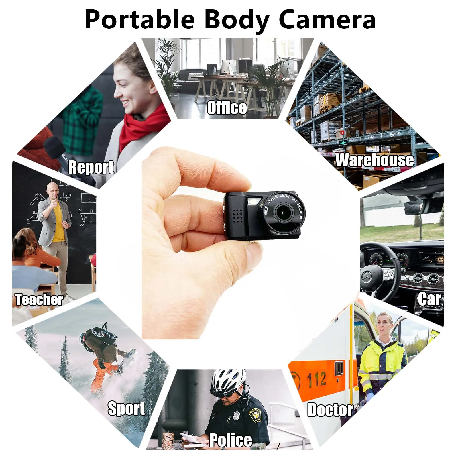 Mini Camera With Screen CMOS Indoor Home Outdoor 1080p Sports Portable Vintage V