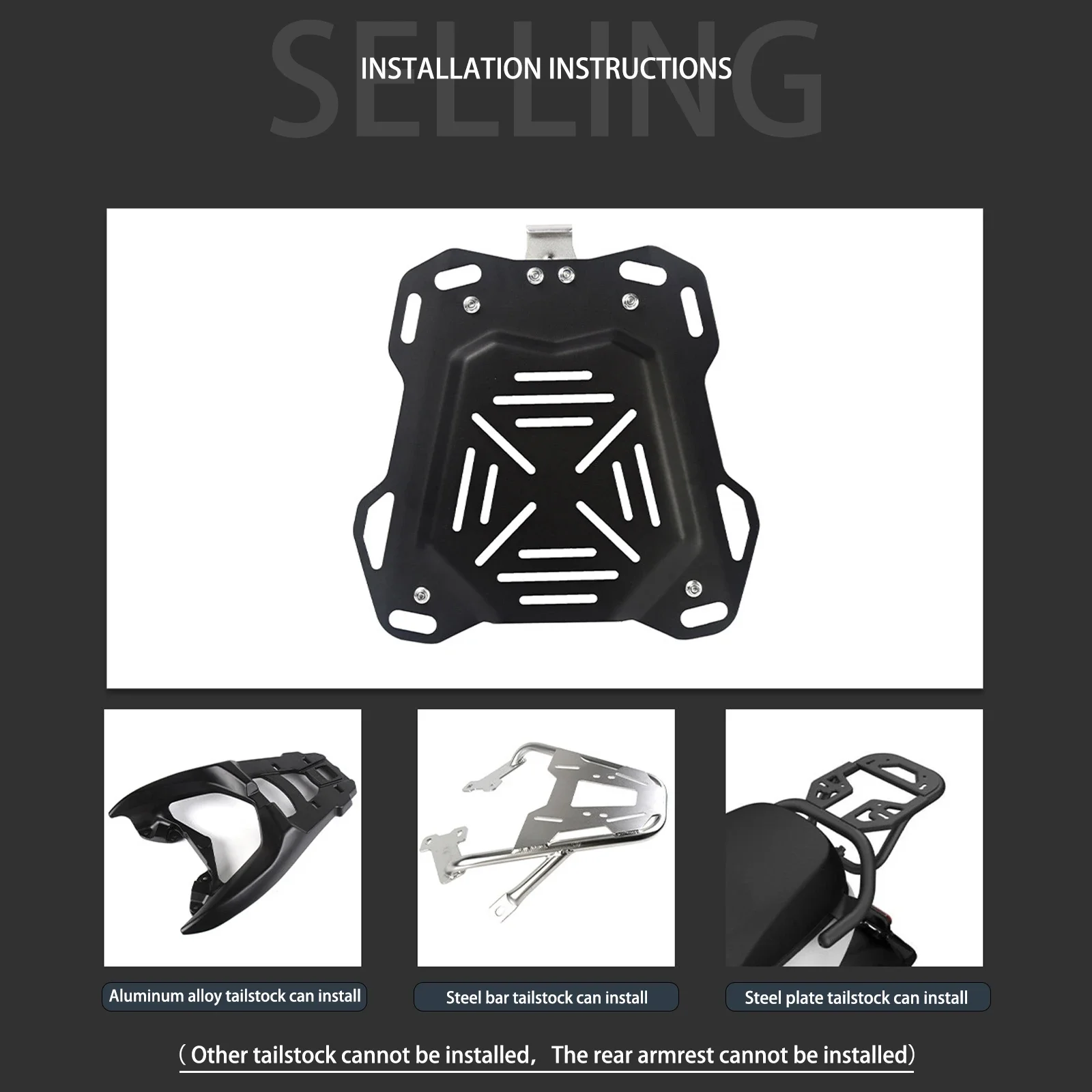 45L Universal Motorcycle Aluminum Alloy Rear Trunk Luggage Case Quick Release Electric Motorbike Waterproof Tail Box Storage Box