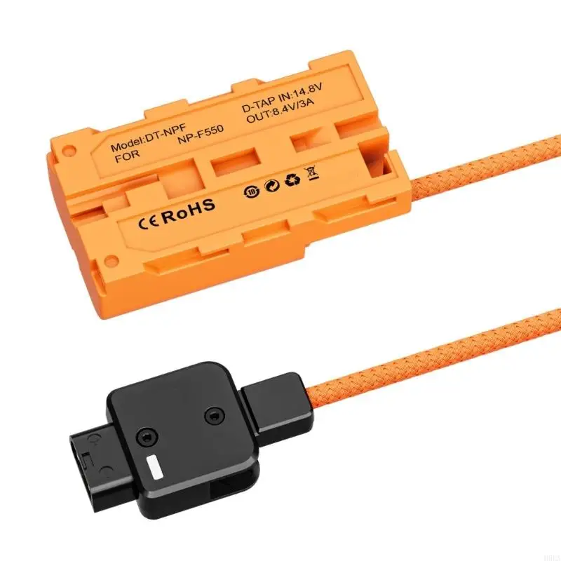 Professional D-Tap to NPF Dummy Battery Cable Braided Wire for F970 F960 F950 F770 F750 F570 F550 Camera Accessories