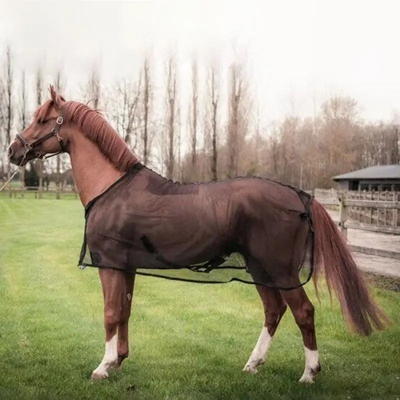Horse Fly Sheet Reusable Fly Sheet Adjustable Horse Care Sheets UV Protective Horse Fly Sheet Lightweight Breathable Protection 3