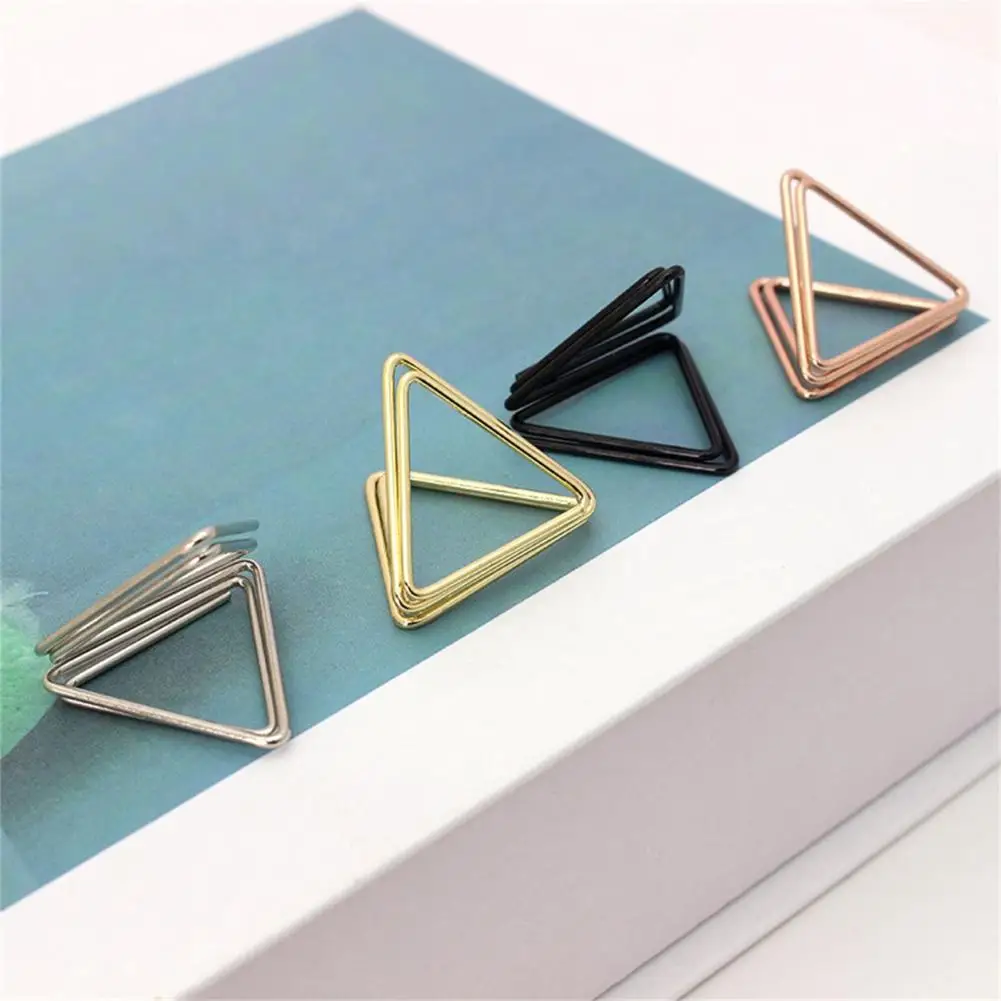 20 Pcs/Set Table Card Holder Standing Double Layer Triangle Shape Smooth  Edge Double-layered Photo Holder for Dining Room