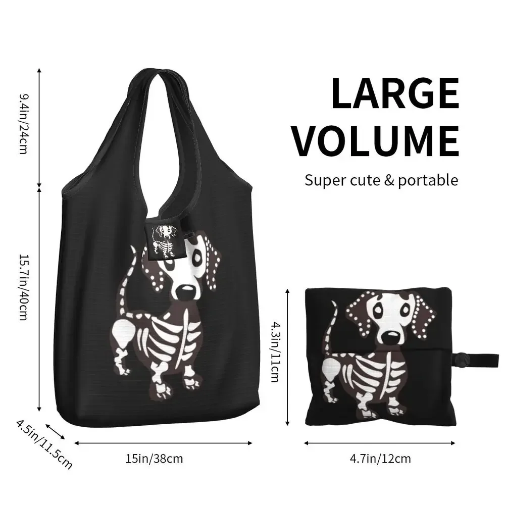 dachshund-dog-halloween-tote-bag-reusable-grocery-shoulder-bag