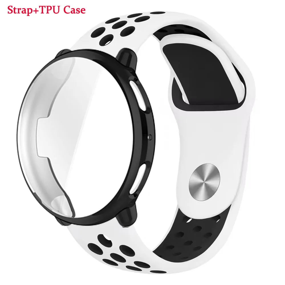 Silicone Breathable Strap with Screen Protective Cover and Wristband