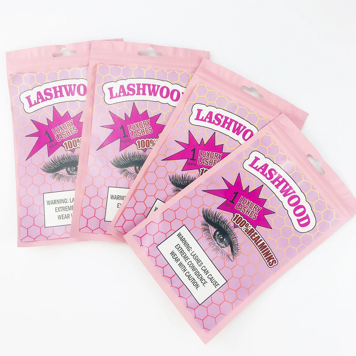 Lashes Bag Packaging Gift Wholesale Custom Eyelashes Bags With Logo Zip Lock Party Favor Bag Eyelashes Lash Package Box 4