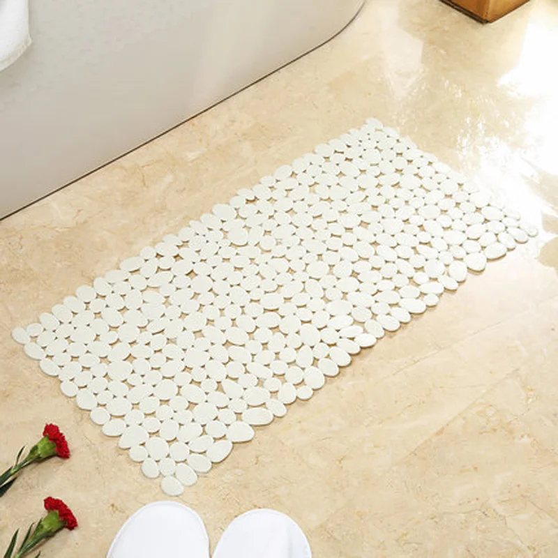 Alfombrilla Antideslizante Para Ducha Blanco Pvc 68 X 1 X 36 Cm (6