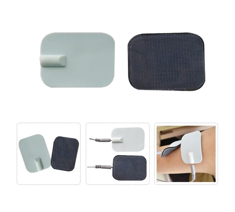 Silicone Electrode Pad Soft Electrode Patch for Physiotherapy Instrument Relief Pain Tools 2pcs