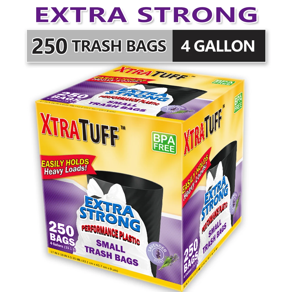 Xtratuff Lavender Scented 4 Gallon Trash Bags