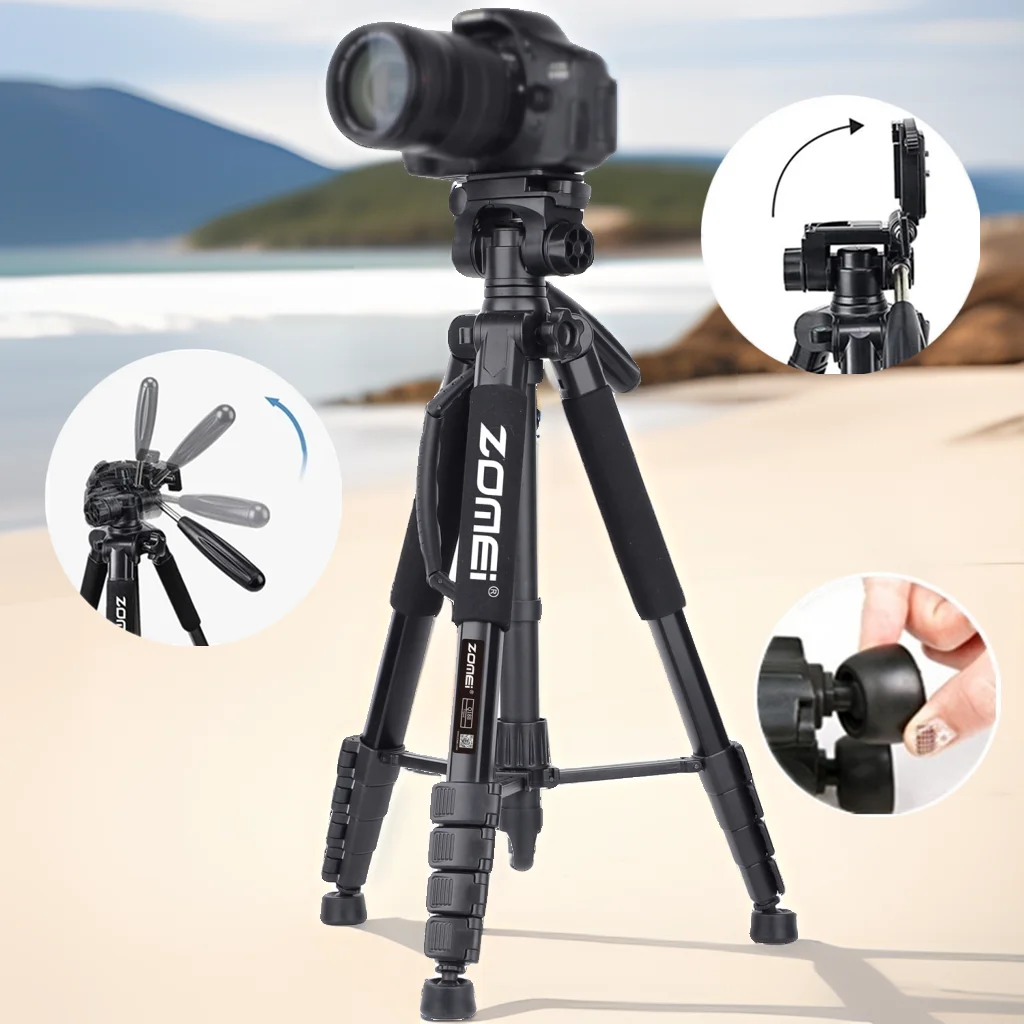 

Zomei 187cm/73in 360°Rotation Phone Holder Panorama Tripod for Professional Camera Canon Mobile Spotlight Horizontal Shooting