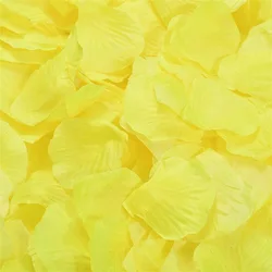 Elegant Black Silk Rose Petals for Wedding and Party Decorations - Pack of 500 (23 Yellow)