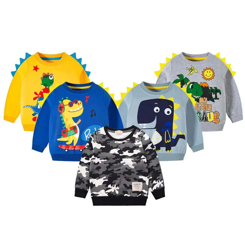 

Children Autumn Hoodies Boy and Girl Kid Winter Clothes Colorful Dinosaur Cartoon Outdoor Streetwear Long Sleeve Top Clothing