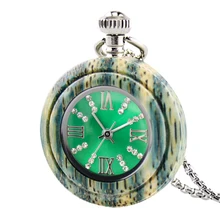

Retro Roman Numerals Quartz Pocket Watch Men Women Vintage Pendant Necklace Cute Gifts With Box Unique Design Colorful Clock