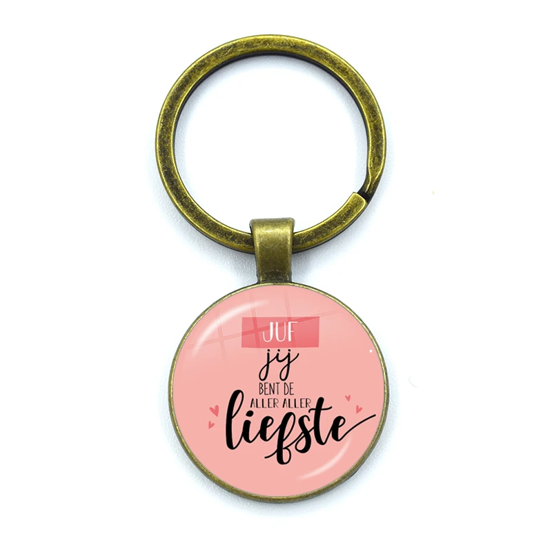 Llavero de cristal con diseño