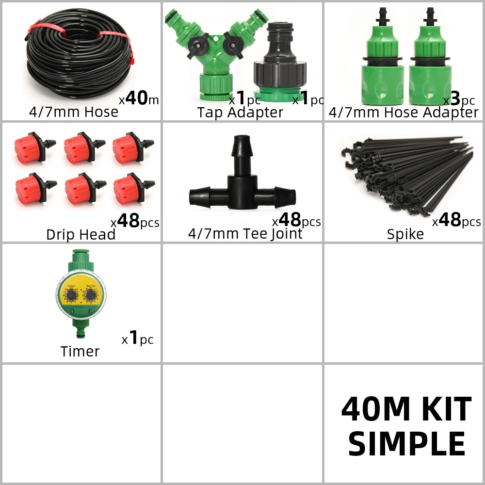 5M-60M Drip Irrigation System With Timer Simple Drippers For IrrigationAutomatic Watering System Watering Set Water Plant System 