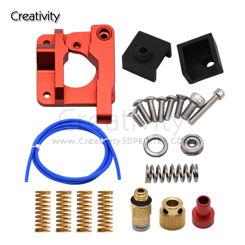 Remote Mk8 Extruder Upgrade Kit J-head Metal Extruder Leveling Spring+PETG Tube+MK8 Silicone Sleeve Cover For Ender 3 CR10 CR10S