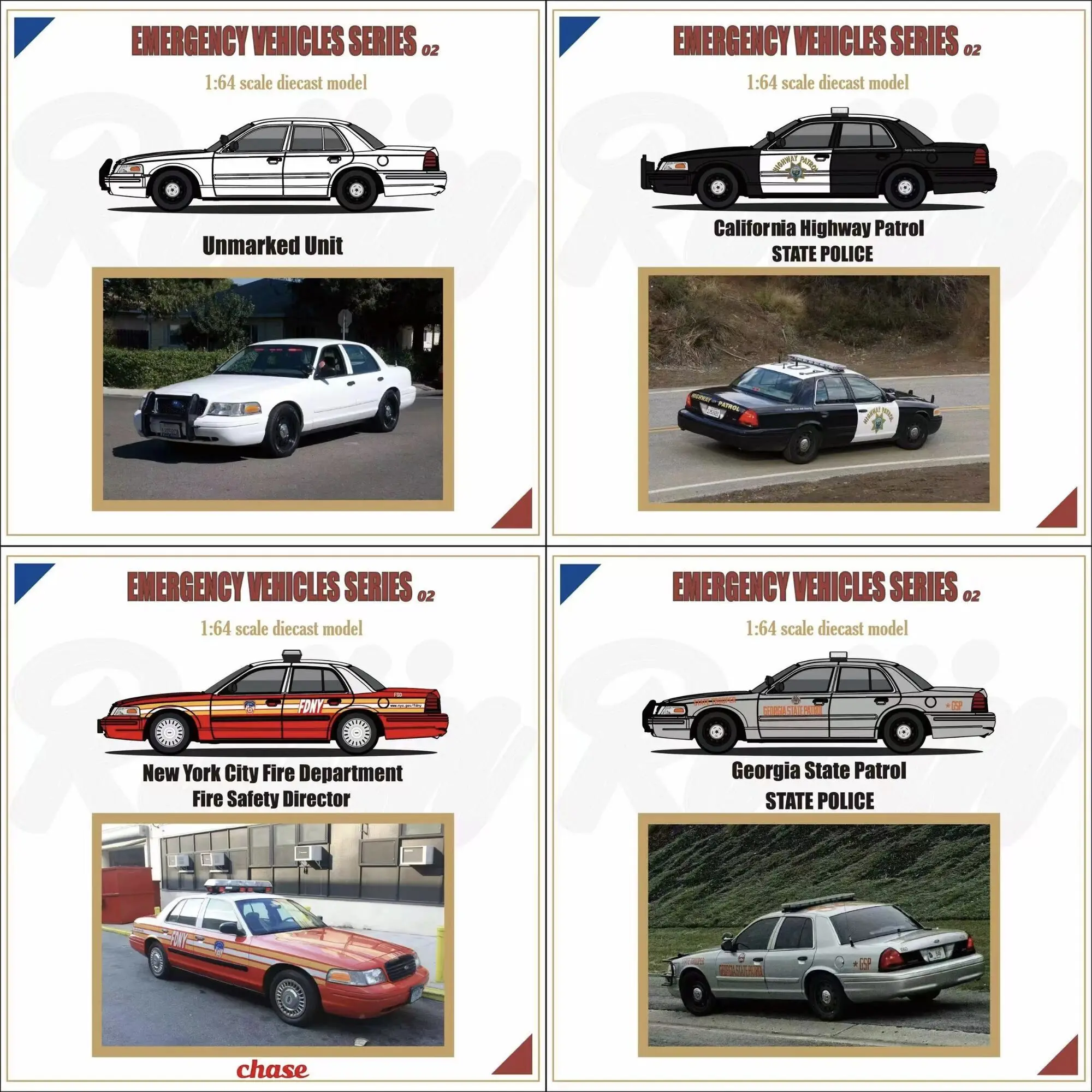 Rollin 1:64 Ford CV Interceptor Victoria Crown Emergency