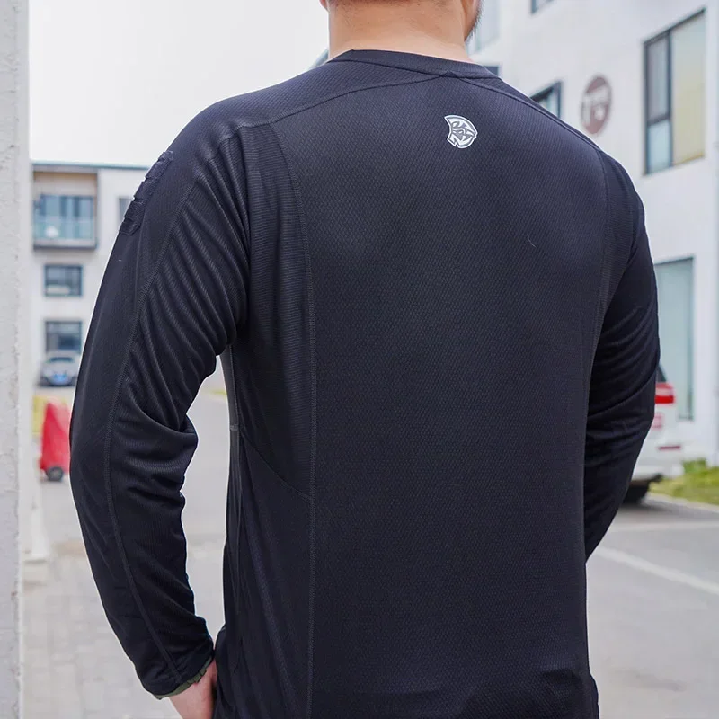 Outdoor Quick Dry Hiking Tactical T-shirt UMP Summer Long Short Sleeve High Elastic Breathable Running Fitness Training T Shirt