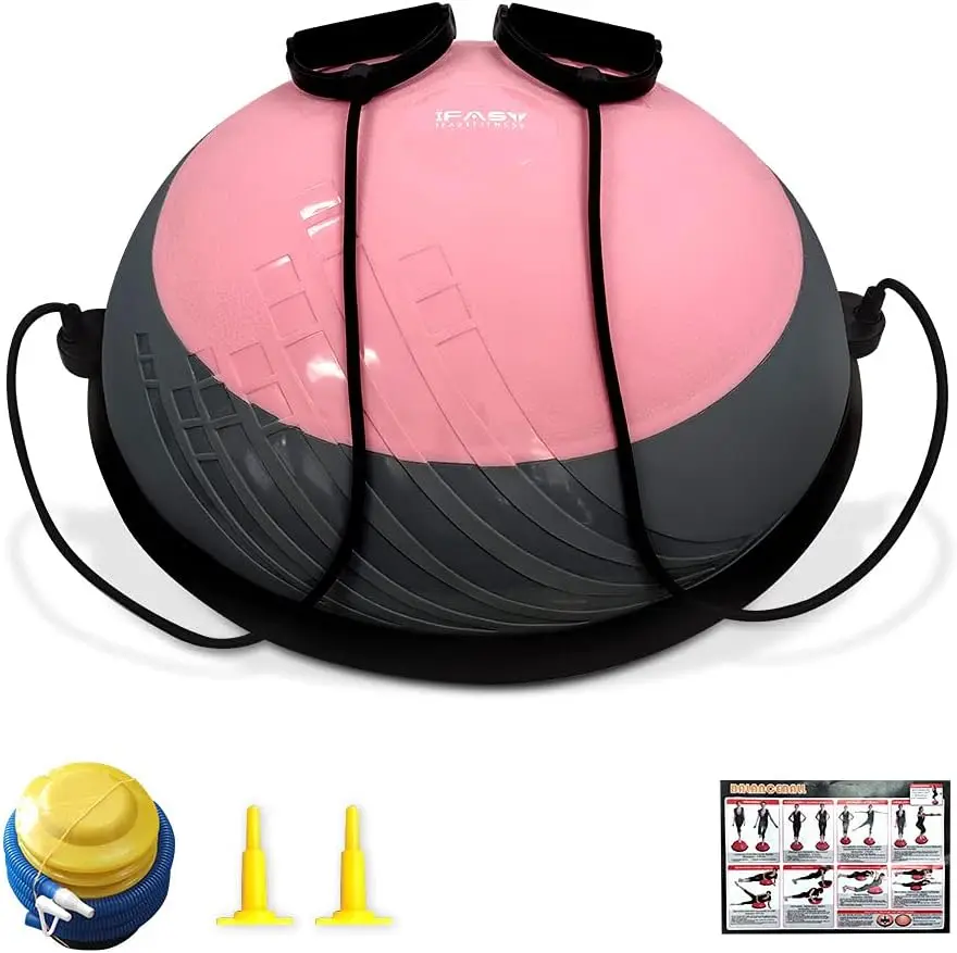 Balance Ball Anti Burst Design Anti Slip Surface for Home Gym Core Ab Training Yoga Fitness Stability Workout with Foot Pump