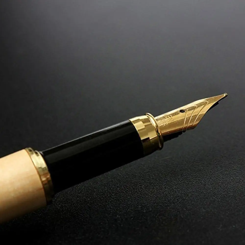 Fountain Pen Wood Fluent Writing Student Teacher Birthday Pen Signature Pen Ink Decoration Writing Office Stationery Business
