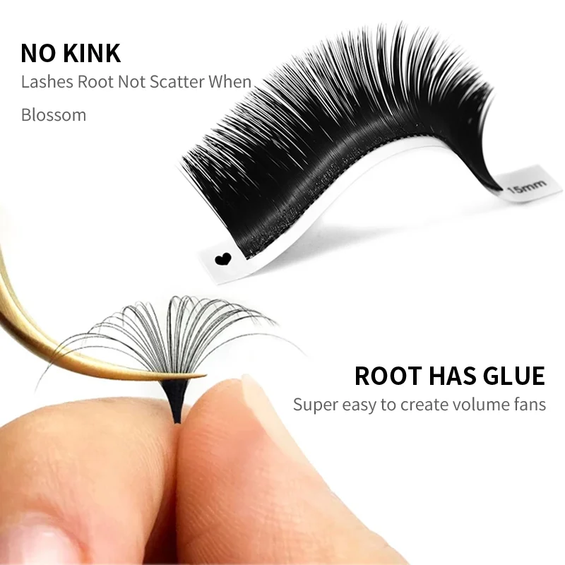 Eyelash Extensions Winky Beauty 0.03/0.05/0.07 C D curl Easy Fanning Lashes Volume Mega Eyelashes Extension Self Blooming Eyelashes