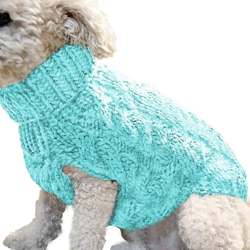 New Pet Small Pet Dog Clothes Sweater Fashion Autumn Winter Solid Fried Dough Twists Knitting Warm Comfort Clothing - Image 5