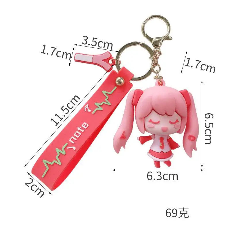 Hatsune Miku Rubber Strap Keychain Key Ring Racing Queen Cosplay Collection Gift 
