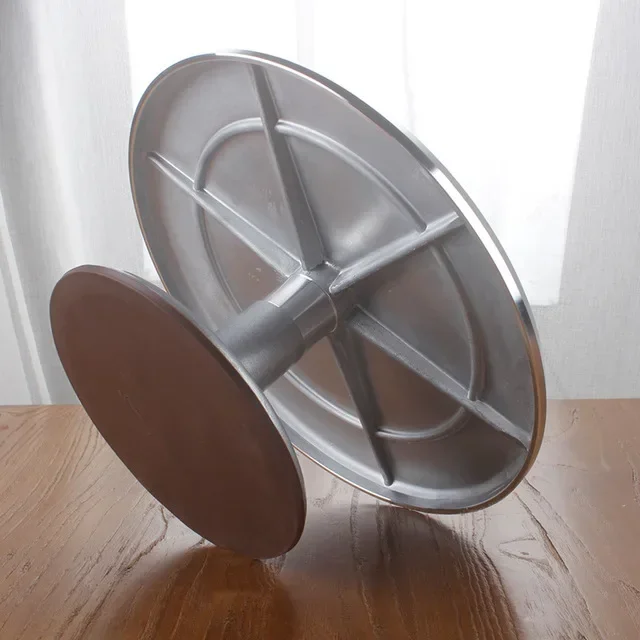 Cake Turntable Baking Supplies Cake Decorating Kit 8/12inch Cake Decorating Manual Turntable Aluminum Alloy Turntable Rotating Cake Decorating Table Baking Tools