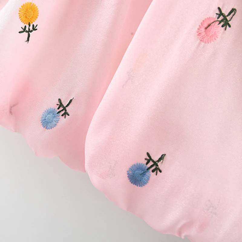 فستان بناتي صيفي تطريز زهور 0-3 سنوات