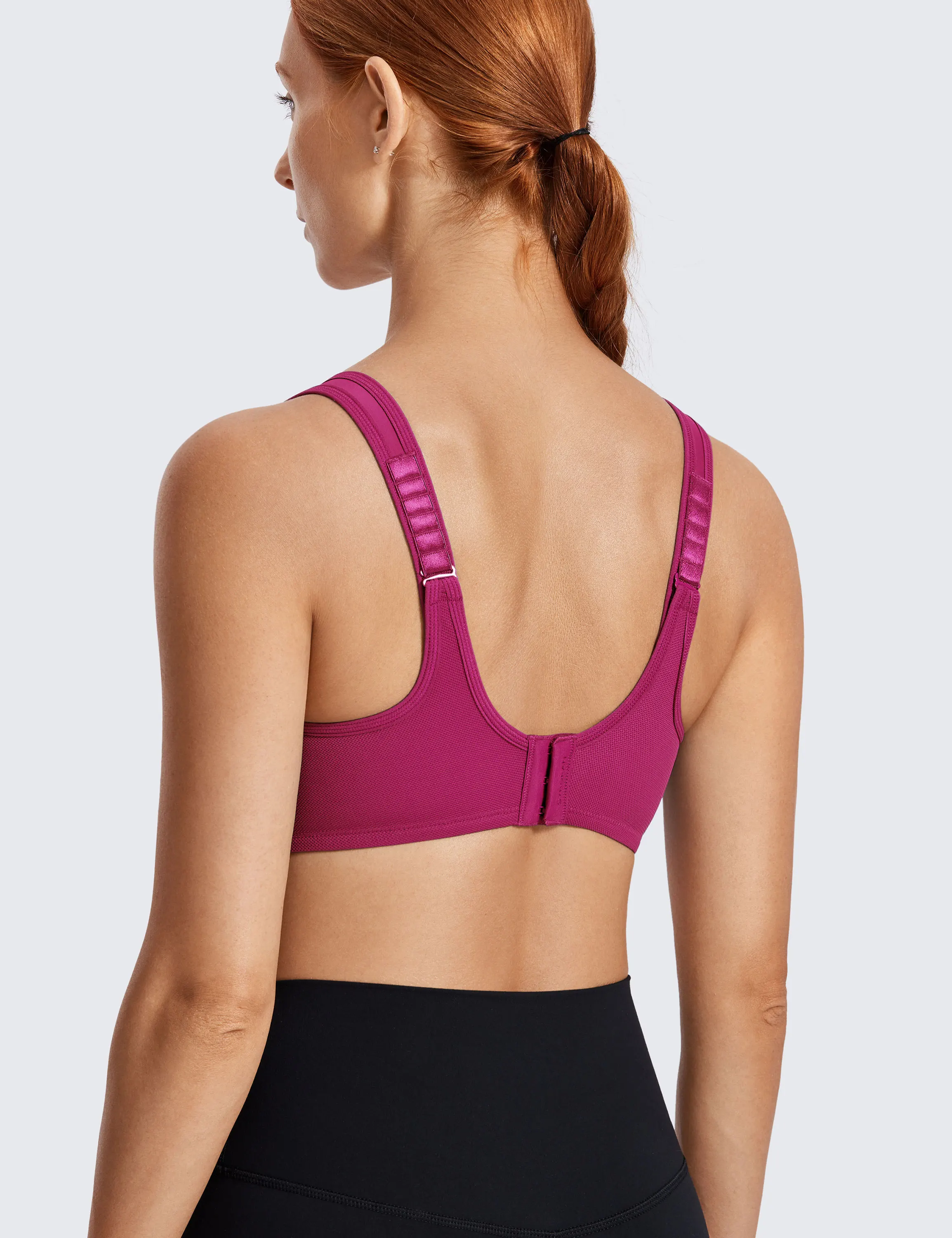 SYROKAN Sport Bh frauen Spandex Max Control Festen Hohe Auswirkungen Plus Größe Bügel Tops Sportswea Ins Beliebte