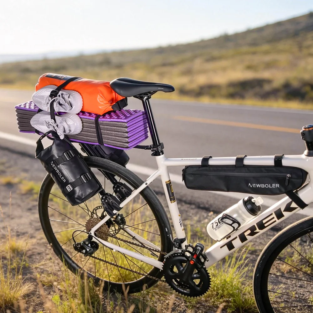 Verstellbarer Fahrrad-Gepäckträger aus Aluminiumlegierung, universeller Fahrrad-Heckträger, Vorderradgabelträger, Tasche für Bikepacking – Detail 14