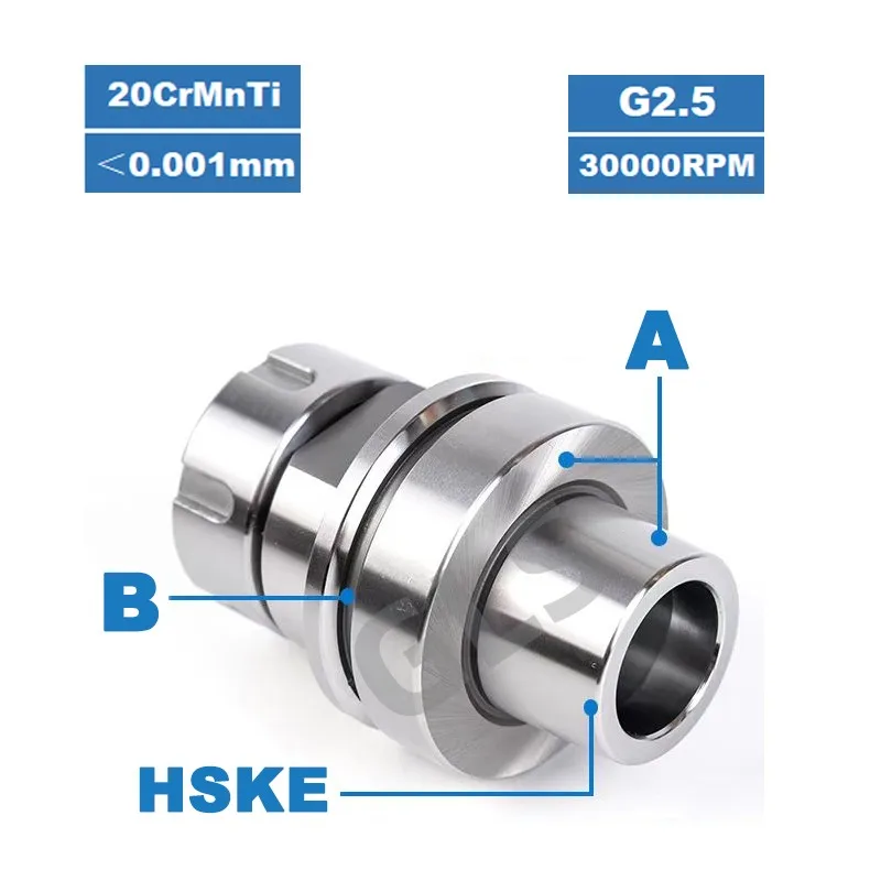 HSK25E HSK32E HSK40E HSK50E ER11 ER16 ER20 ER25 SK16 Tool Holder Anti-rust HSK ER SK Tool Holder G2.0 G2.5 0.001mm