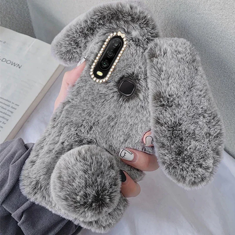Luxurious Warm Plush Rabbit Fur Phone Case Cover