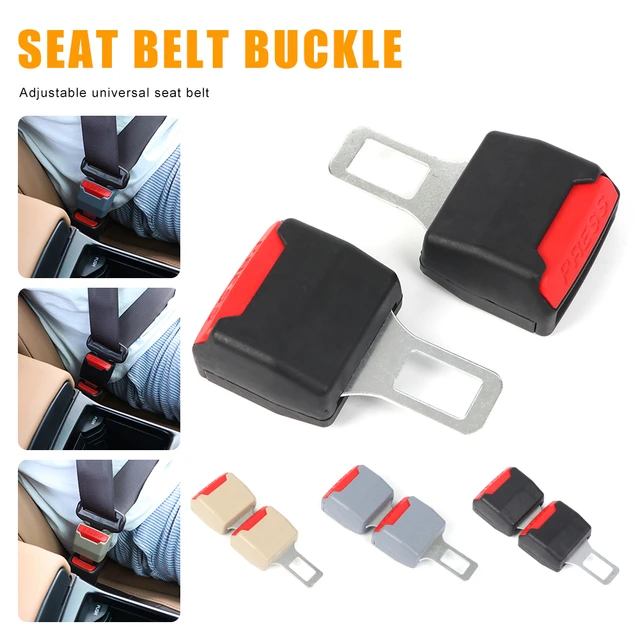 2 PCS Car Seat Belt Clip Extender Safety Seatbelt Lock Buckle Plug Thick  Insert Socket Extender Safety Buckle - AliExpress