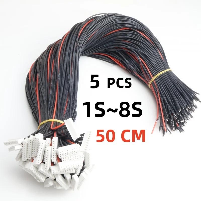 5 Stück/Set JST-XH Silikonkabel 22AWG1/2/3/4/5/8S Lipo-Balancekabel Verlängerungskabel Ladekabel für RC Lipo-Akku-Ladegerät