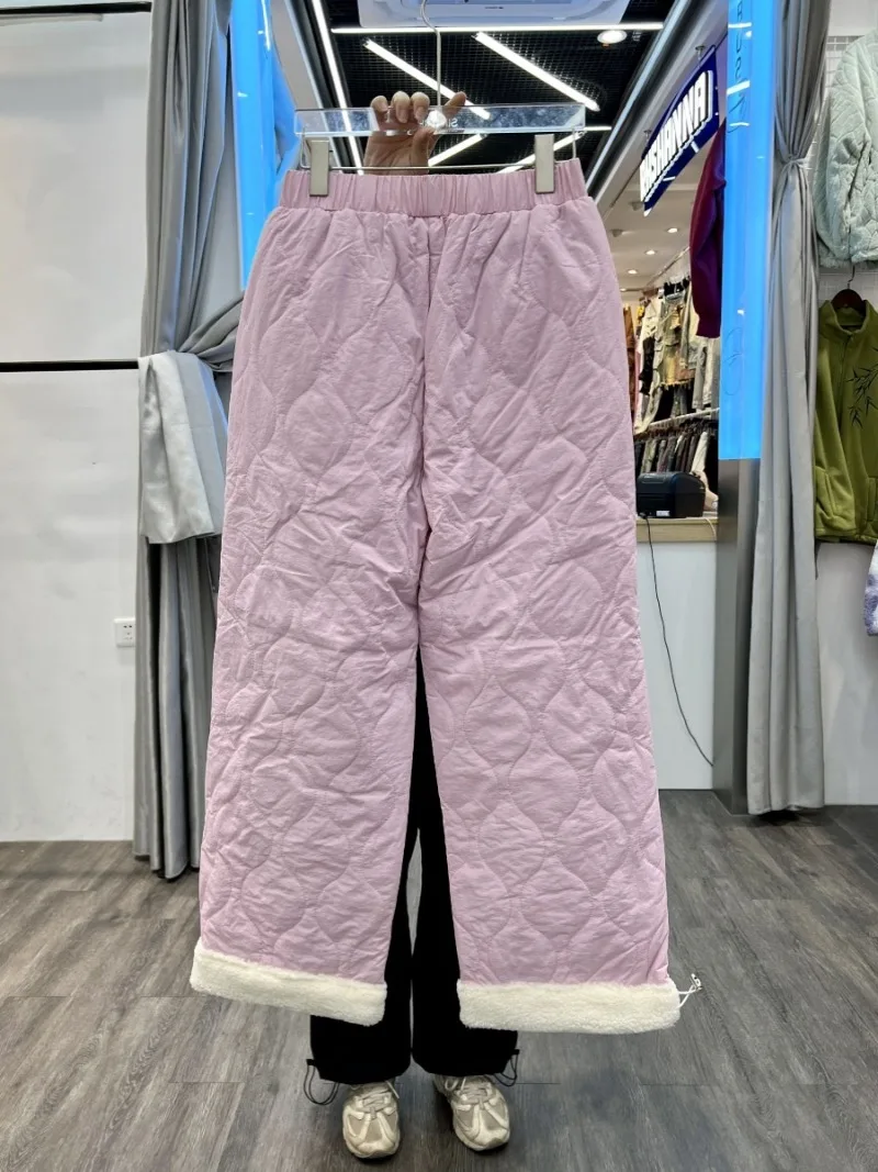 韓国発!【JUSTYOUNG】RG Fleece Pintuck Pants/男女共用 Fleece Women's Brushed Pants Winter Warm Korean Fashion Cute