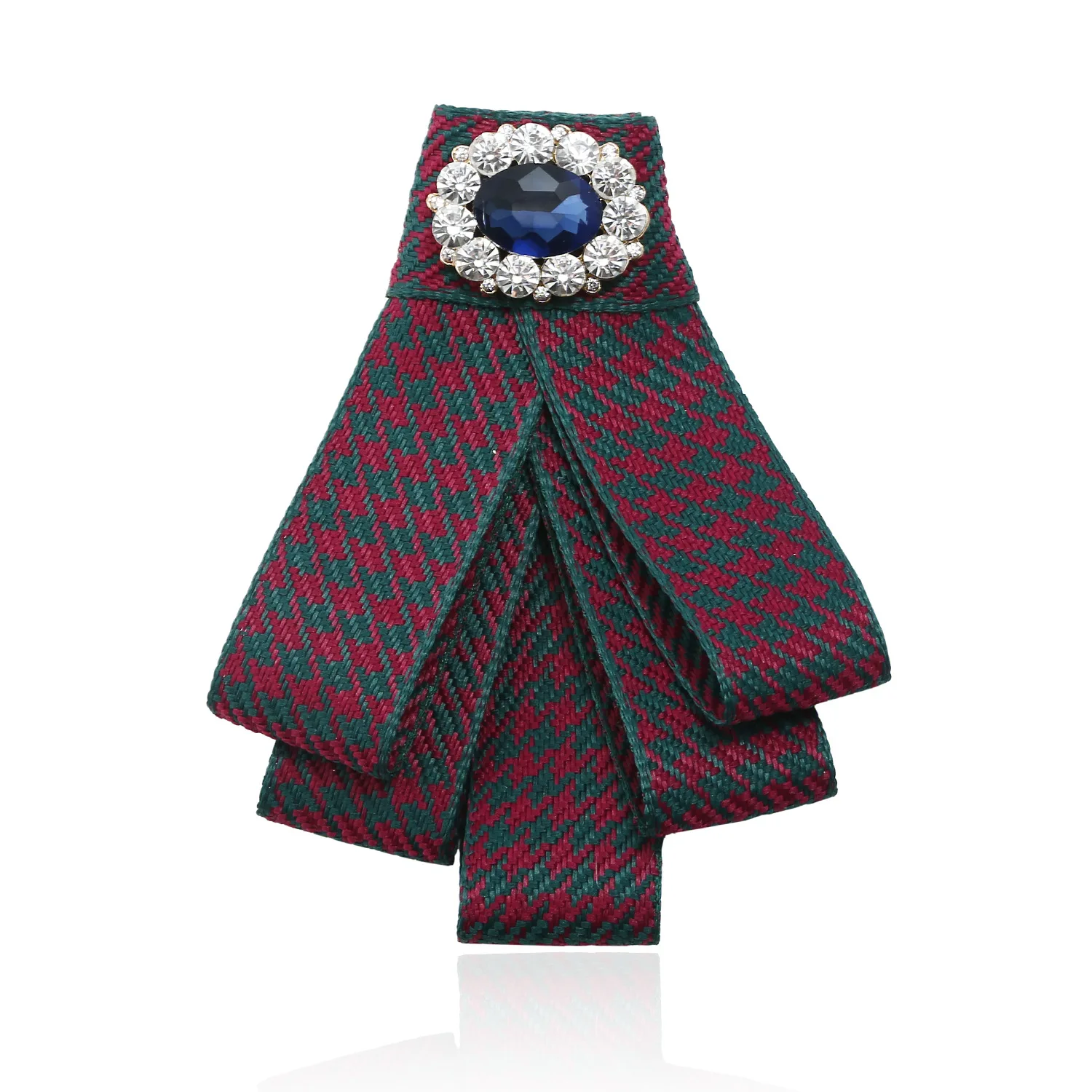 

Korean Crystal Bow Tie Brooch Women's College Style Suit Shirt Sweater Accessories Vintage Ribbon Collar Flowers Pins Clips