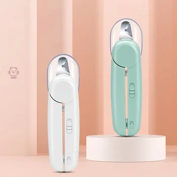 Professional Pet Nail Clipper Stainless Steel Dog Cat Nail Trimmer LED Light Labor-Saving Nail Clipper Dog Grooming Supplies 1