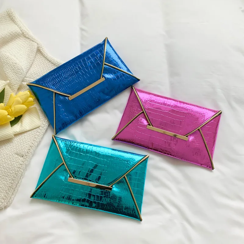 Fashion Stone Pattern Women Handbags PU Leather Ladies Envelope