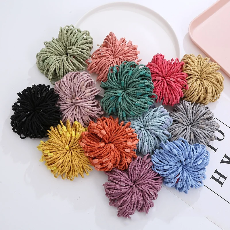 50/100 stücke Candy Elastische Haar Krawatte Bands Scrunchies Ligen Harz Patch Für Kleinkind Zubehör Baby Mädchen DIY Schmuck Liefert – Detail 6