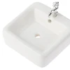 Dollhouse Bathroom Sink 1:12 Miniature Ceramic Wash Basin Bathroom Sink Model Simulation Accessory for Dollhouse White 2