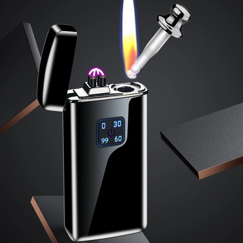 Kerosene Electric Dual Use Double Arc 10000 Times Matches Integrated USB Electric Lighter Power Display Kerosene Lighters