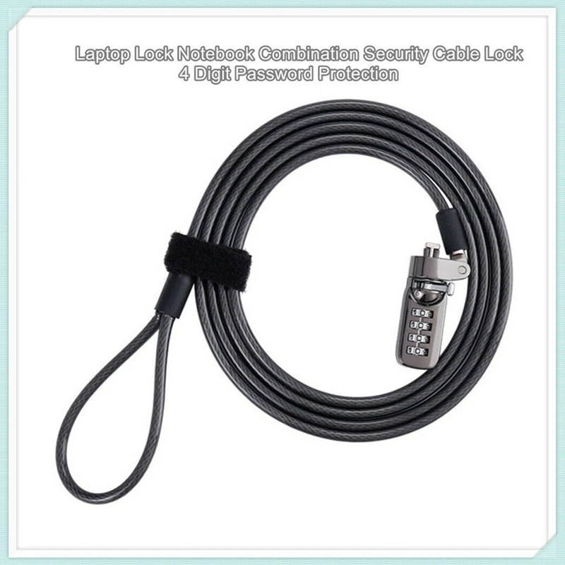 N15R-10X Security Anti-Theft Combination Laptop Notebook Cable Lock 4 Digit Password Lock