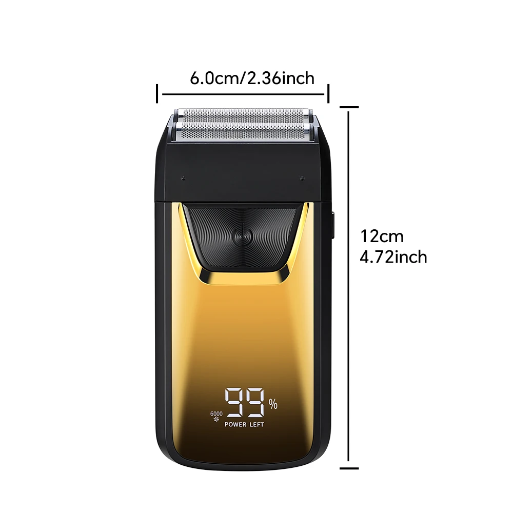USB men’s electric LED digital portable shaver with built-in rear blade for shaving hair and sideburns, compact shaving BEST SELLERS