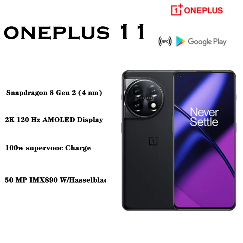 New OnePlus 11 5G Global Version Snapdragon 8 Gen 2 Mobile Phone 2K AMLOED  Display 100W SUPERVOOC 5000mAh Cellphone