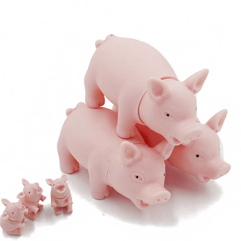 Игрушка-Свинья для домашних животных, силиконовая визжащая игрушка,  интерактивные инструменты для игр с милой креветочкой, пищащая собака,  аксессуары | Дом и сад | АлиЭкспресс