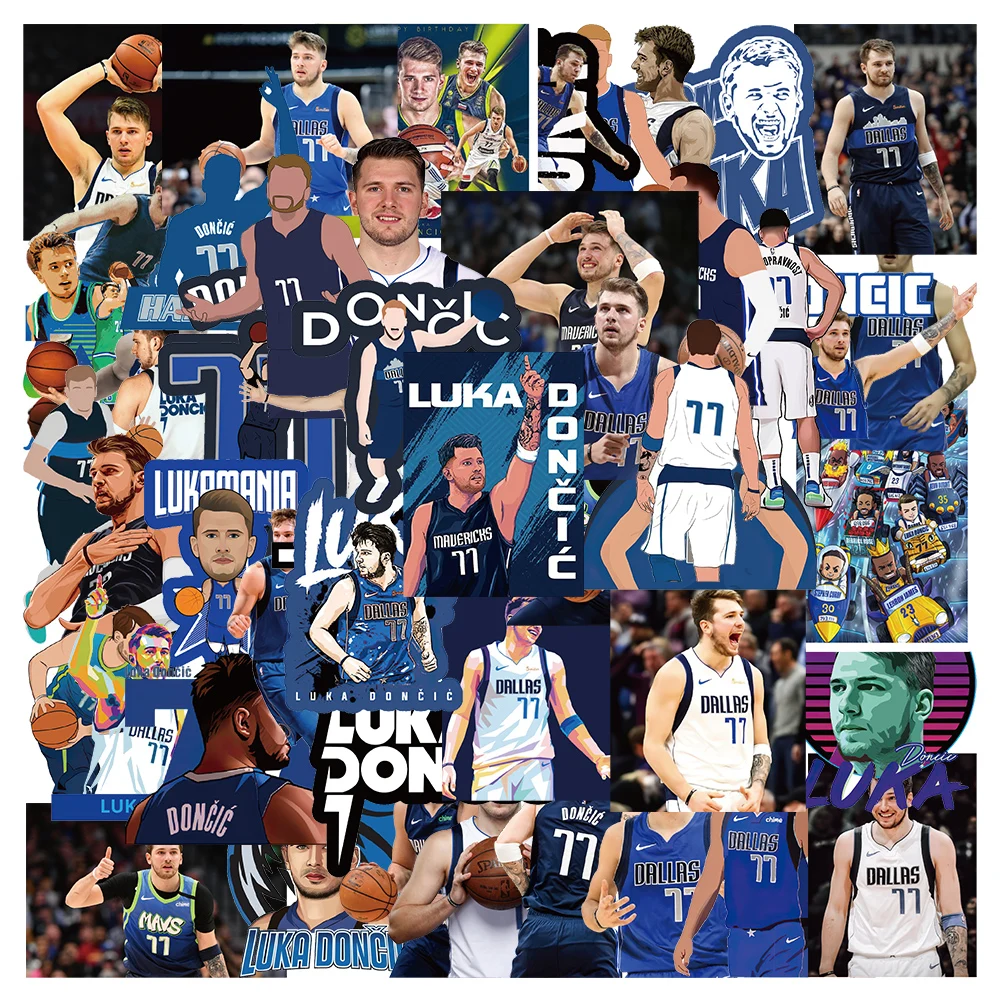 10/50Pcs Basketball Star Luka Dončić Stickers Skateboard Motorcycle Bike Car Helmet Guitar Luggage Laptop Sticker Decals Kid Toy |