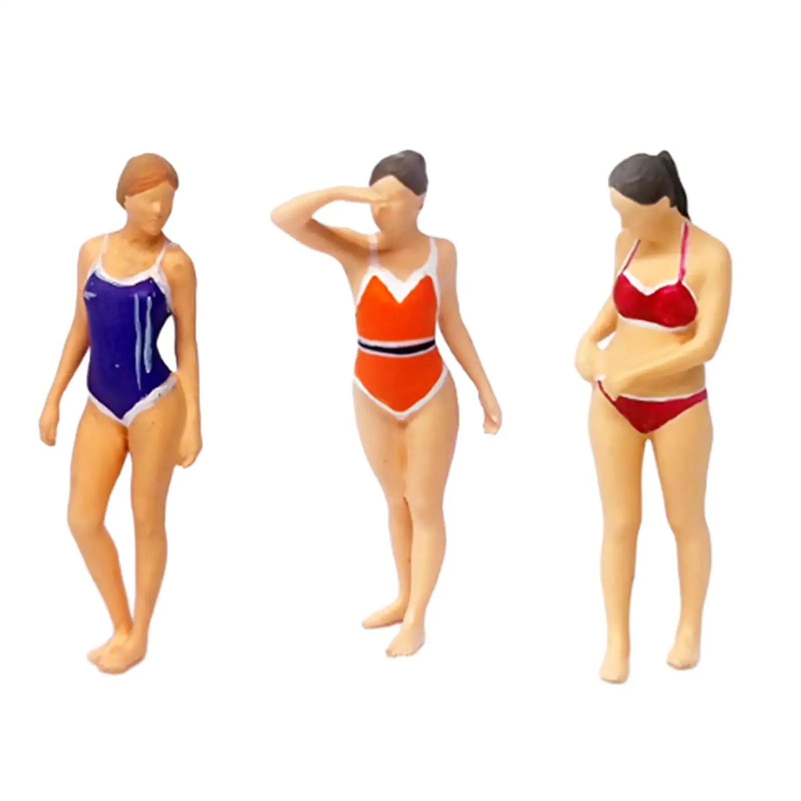 

1/64 пляжный женский купальник с фигурками для микро-пейзажа