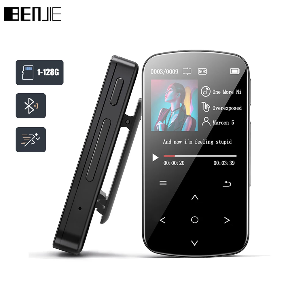 

Mp3-плеер BENJIE M9 с Bluetooth, Hi-Fi, сенсорным экраном, поддержкой MP3, FM-радио