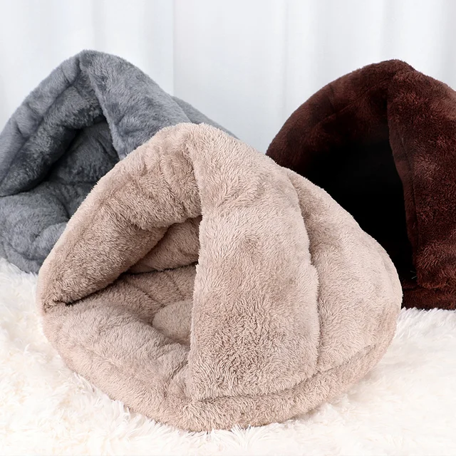 Soft Cat Bed Winter Warm Plush Pet Puupy Kitten Nest Kennel Deep Sleep Cats Cave House For Cats Small Dogs Products 2
